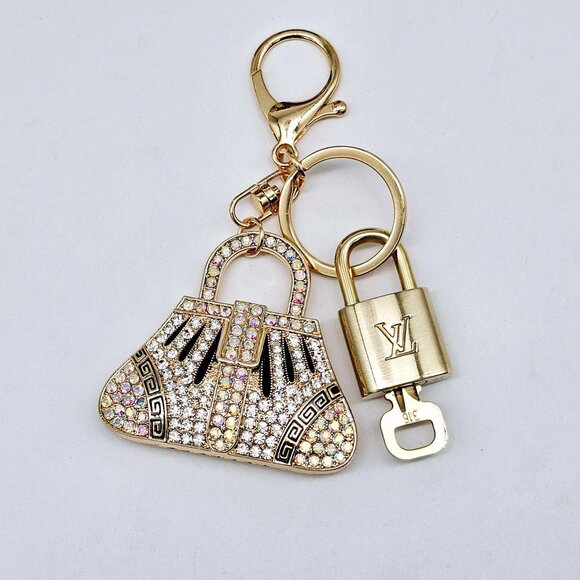 Authentic Louis Vuitton Lock & Key with unbranded Bagcharm, Keycharm, Keychain - Picture 1 of 8
